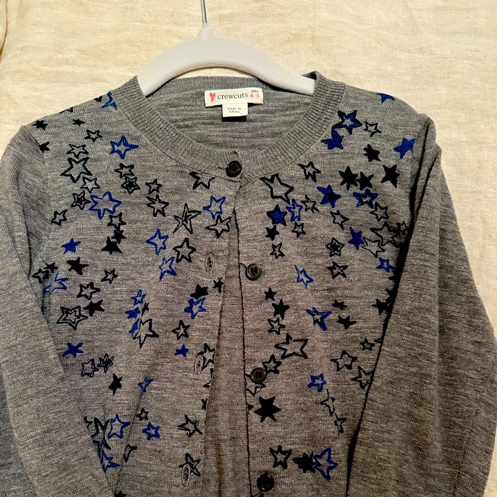 CrewCuts Star Cardigan Size 4-5